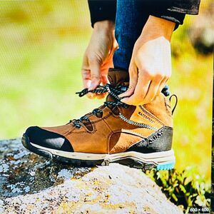 Ariat Skyline Mid Waterproof Hiking Work Boots Womens 7.5 Brown Leather Gorpcore